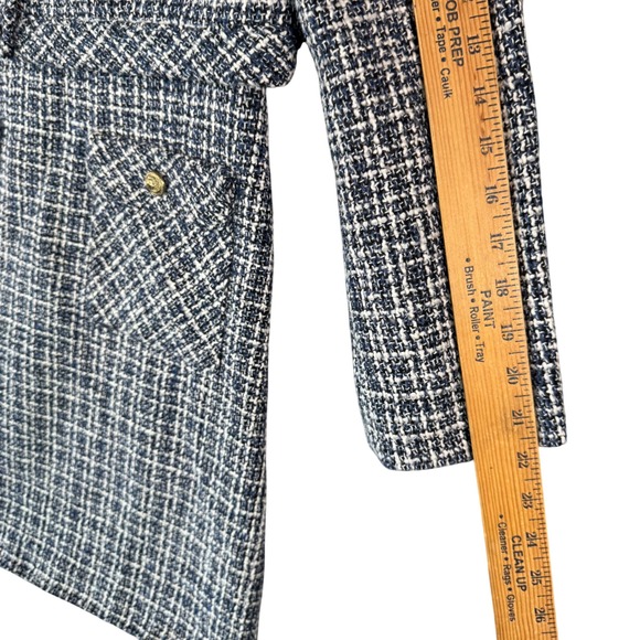 Vintage Y2K Tweed Skirt Suit Lion Button Blazer Mini Set Power Chic XL - Picture 8 of 13